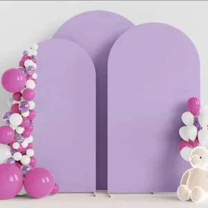 Lila Backdrop met Roze & Witte Ballonnenboog